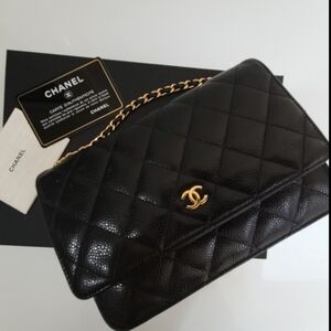 *Sold* Chanel Classic Wallet On Chain Caviar woc Crossbody Flap Bag